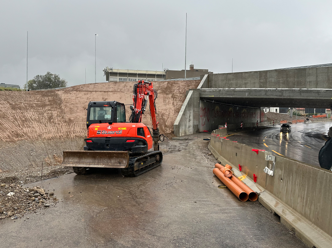 Committente:ARIA Progetto: Riqualificazione Rotonda Bergamo, svincolo A4 Esecutore dei lavori: SUARDI spa